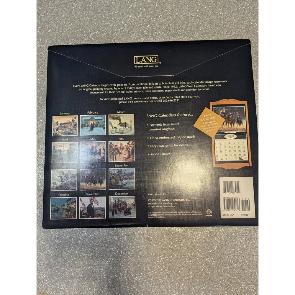 LANG 2010 Paintings MORT KUNSTLER Art Civil War Calendar seventeenth edition